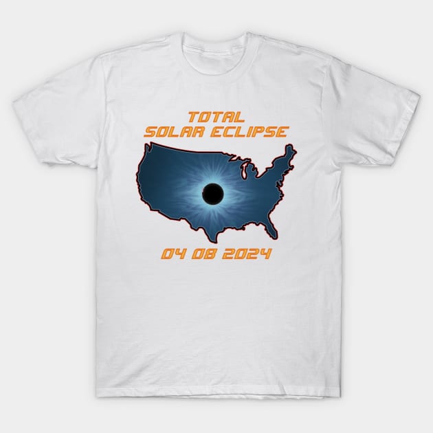 USA 2024 Total Solar Eclilpse T-Shirt by Victopia